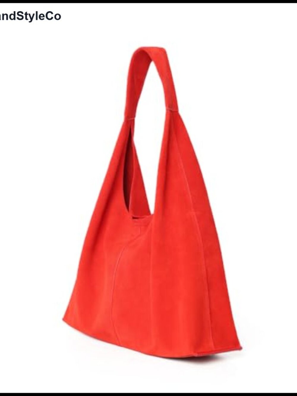 Genuine Suede Leather Hobo Bag Oversized Slouchy Crescent Shoulder Tote